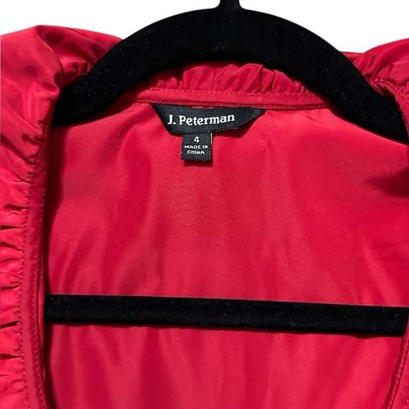 J.Peterman Flamenco Christmas Blouse Red Size 4 - Picture 5 of 7